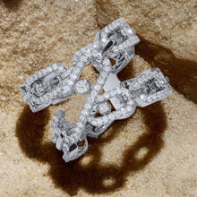 Женское кольцо GODKI Monaco, дизайнерское Сверкающее свадебные с кубическим цирконом, обручальные кольца в стиле панк из Дубая 2024 - купить недорого