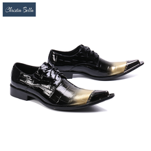 Christia Bella британский стиль микс Цвет вечерние мужские туфли-оксфорды с острым носком; Модельные туфли на шнуровке; Мужская деловая официальная Обувь с перфорацией типа «броги» 2024 - купить недорого