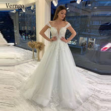 Verngo-vestido de novia de corte A con apliques de encaje, Corset, hombros descubiertos, elegante, novedad de 2021 2024 - compra barato