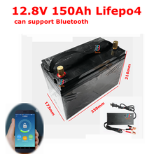 12V 150ah lithium battery bluetooth APP 4S 12.8V 150AH lifepo4 battery for Solar energy storage EV RV inverter +10A Charger 2024 - buy cheap