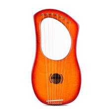 Ammoon 7-string lira harpa estilo antigo lyres okoume instrumento de corda de madeira com saco de transporte/conjunto de cordas extra/tuning wrench 2024 - compre barato