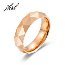 JHSL High Quality Men Statement Tungsten Rings Rose Gold Color Fashion Jewelry Anniversary Gift Size 7 8 9 2024 - buy cheap