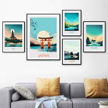 Nordic Poster Rome Bali Japan Landscape Canvas Painting Art Print Rio Poster Moraine Lake Picture Wall Living Room Home Decor 2024 - buy cheap