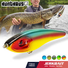 Hunthouse Jerkbait Musky Buster Pike Fishing Lure Jerk VIB Baits Hooks Slow Sinking Big Bass Pesca Leurre jerkbaits 2024 - buy cheap