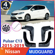 Car Fender Mud Flap for Nissan Pulsar Tiida C13 2015~2019 2016 Mudflaps Mudguards Splash Guards Flaps Car Accessories Stickers 2024 - buy cheap