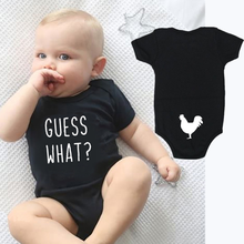 Cute Guess What Chicken Butt Baby Bodysuit Newborn Onesie Infant Toddler Baby Boy Clothes Body Cotton Girls Body Jumpsuit 2024 - buy cheap