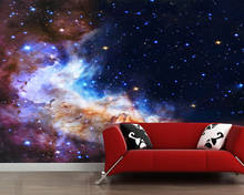 Galáxia, céu estrelado, nebulosa 3d papel de parede, sala estar sofá tv quarto teto mural papéis decoração da sua casa 2024 - compre barato