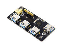 Waveshare-adaptador PCIe a USB 3,2 Gen1, diseñado para Raspberry Pi Compute Module 4 IO Board, 4x puertos USB de alta velocidad 2024 - compra barato