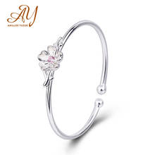 Anillos Yuzuk Top Quality Silver 925 Jewelry bangle for Women Wedding Party Flower Bracelet Valentine's Day Gifts Wholesale 2024 - buy cheap