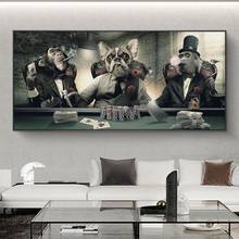 Modern Smoking Glasses Music Hip Hop Monkey Large Poster Wall Art Pictures Print Canvas Painting for Living Room Home Decoration 2024 - buy cheap