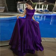 elastic satin purpie communion dresses Robe De Soiree vestido de fiesta de boda robe de soiree  bridesmaid dresses 2024 - buy cheap