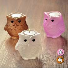 Creative Luckly Crystal Owl Ancient Greek Goddess OWL Candle Holder Candlestick Dinner OWL Candlestick Valentine's Day Party 2024 - buy cheap