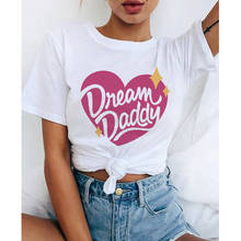 Летняя футболка с надписью «Sugar Daddy», женская одежда, топы, женские футболки с графическим рисунком, футболки Tumblr, женские футболки 2024 - купить недорого