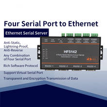 Dispositivo conversor de servidor serial multifuncional hf4302b, 4 portas rj45 rs232/485/422 serial para ethernet, sem rtos 2024 - compre barato
