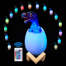 3D Dinosaur Lamp USB Rechargeable LED Night Light For Children 3/16 Colors Bedside Lamp With Remote & Pat Control Dinosaur Toys 2024 - buy cheap