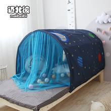 Children's bed tent with mosquito net game house baby home protection children crawling tunnel indoor cartoon pattern tent 2024 - buy cheap