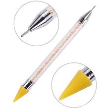 1 Pc Dual-ended Dotting Pen Rhinestone Studs Picker Wax Pencil Crystal Handle Nail Tool Nails Tips Manicure For Nail Art Usage 2024 - buy cheap