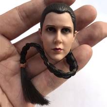 1/6th Princess Leia Young Girl Temperament Beauties Ponytail Head Sculpture Fit 12" Female Action Figure Body 2024 - buy cheap