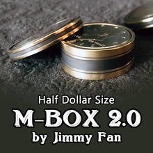 M-BOX 2,0 от Jimmy Fan размер половины доллара (30 мм) монета, волшебные трюки, реквизит появляются магия, волшебство, иллюзия, Okito, коробка для монет 2024 - купить недорого