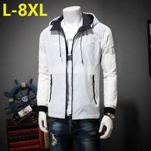 PLUS 10xl 8xl 6xl 5xl new spring thin jacket men brand clothing casual breathable jacket coat male quality outerwear 2024 - buy cheap