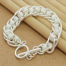 New 925 Sterling Silver Bracelet Circle TO Bracelet For Men'S Fashion Jewelry Gifts 2024 - buy cheap