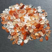 dhxyzb 100g 5-7mm Natural red Crystal and stone gravel energy Quartz Mineral Specimen Fish Tank Garden home Decor free shipping 2022 - buy cheap