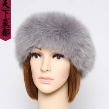 Fashion 100% Genuine Fox Fur Scarf Lady Handmade Natural Soft Warm Fox Fur Scarf Headband Girls Quality Real Fur Ring Scarves 2024 - buy cheap