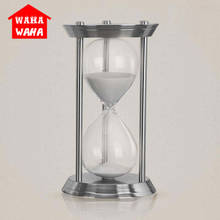 Европейские металлические песочные часы, таймер, песочные часы, металл + стекло, декоративные песочные часы, таймер для украшения рабочего стола 2024 - купить недорого