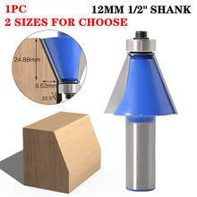 1pc 12mm 1/2" Shank 22.5 Degree Edge Chamfering Router Bit With Bearing Trimming Woodworking Milling Cutter Wood Cutting Tools 2024 - buy cheap