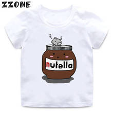 Camiseta con estampado de dibujos animados de Nutella, ropa divertida de princesa para niños, Tops Kawaii de verano, camiseta informal para bebés, HKP5357 2024 - compra barato
