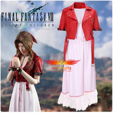 Disfraz de Final Fantasy VII para mujer, vestido Sexy, pulsera, abrigo, Halloween, Carnaval 2024 - compra barato