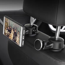 Headrest Double Magnetic Phone Holder with Hook Backseat Tablet Holder Cell Phone Car Mount Mobile Phone Holder for Smartphones 2024 - buy cheap