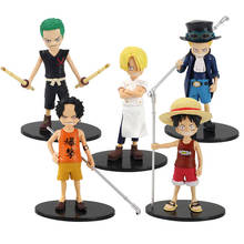 Figuras de acción de Luffy Ace Sabo Zoro Sanji en PVC, juguetes de Anime, 5 estilos, OP The Grandline, 15cm 2024 - compra barato