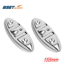 2PCS 6 Inch SS316 Boat Flip Up Folding Pull Up Cleat Dock Deck marine hardware Line Rope mooring Cleat accessorie 2024 - buy cheap