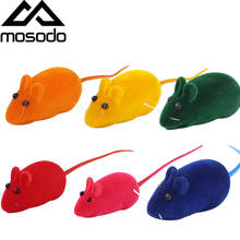 Ratón pequeño de colores aleatorios para gato, juguete con sonido realista para mascotas, juguete creativo y divertido para Gatos, Mini ratón falso, 1 Uds. 2024 - compra barato