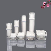 5pcs/pack White Empty Spray Bottle Essence Lotion Pump Bottle Acrylic Cream Jar Cosmetic Container Bottle 15g 30g 50g 2024 - buy cheap