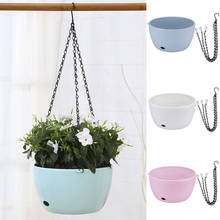 Chain Hanging Planters Balcony Baskets Flower Pot  Basket Plastic Vase Garden Ornament Nursery Imitation Rattan Home Decor 2024 - buy cheap