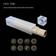 1 PCS coin tube Storage box holder coins PP plastic Direct fit 19mm 20.5mm 22.5mm 25mm 27mm or 30mm coins 2024 - buy cheap