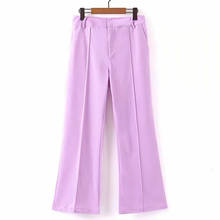 Autumn Women's Suit Pants Straight Slim Long Polyester Fabric Solid Color Flared Pants Fashion Casual Style Ladies Office Wear 2024 - buy cheap