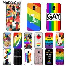 Чехол для телефона MaiYaCa, для геев, лесбиянок, ЛГБТ Rainbow Pride, для Samsung Galaxy A7, A8, A6 Plus, A750, A9 2018, A50, A70, A20, A30, A40 2024 - купить недорого