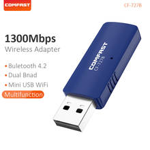 Adaptador WiFi USB inalámbrico de banda Dual, tarjeta de red de alta velocidad, 1300Mbps, RTL8822BU, 2,4G, 5GHZ, Wlan, bluetooth 4,2 2024 - compra barato