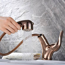 Basin Faucets Brass Gold Pull Out Bathroom Sink Faucet Swivel Single Handle Spout Toilet Bathbasin Vessel Mixer Water Tap Chrome 2024 - buy cheap