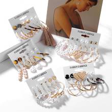 New Tassel Acrylic Earrings For Women Bohemian Earrings Set Big Geometric Drop Earring 2019 Brincos Female Fashion Jewelry 2024 - buy cheap