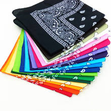 Fashion Women Cotton Bandana Scarf Square Female Bandanas 55cm*55cm Headwear Rock Girls Head Scarf Headbands Hair Accessories 2024 - buy cheap