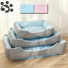 Stripe Dog Sofa Bed for Large Small Dogs Mat Soft Pet Bed Mats for Dog Kennel Cat Puppy Warm House Breathable Cat Pet Sofa Beds 2024 - buy cheap