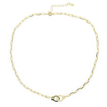 Женское и мужское золотое ожерелье из стерлингового серебра 925 пробы, подвески в форме наручников, цепочки, женские золотые ожерелья в стиле хип-хоп 2024 - купить недорого