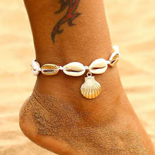 FAMSHIN Vintage Gold Color Anklet Women Shell Sequins Beads Geometric Bracelet Charm Bohemian Anklets Bracelet Boho Foot Jewelry 2024 - buy cheap