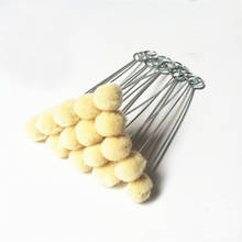 New 20pcs DIY Leather Tool Daubers Assisted Dyeing Wools Ball Brush Metal Handle 2024 - buy cheap