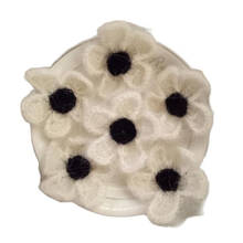 Apliques de bordar flores 3d de algodão, 3 pçs artesanal apliques de crochê remendo em ferro em remendos aplique emblemas de listra adesivo de renda guipura pano decoração 2024 - compre barato