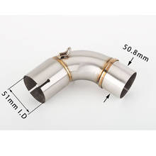 Motorcycle Exhaust Muffler 51mm Connect Mid Tube for CB1000R Exhaust Middle Link Pipe 2008 2009 2010 2011 2012 2013-2016 2024 - buy cheap